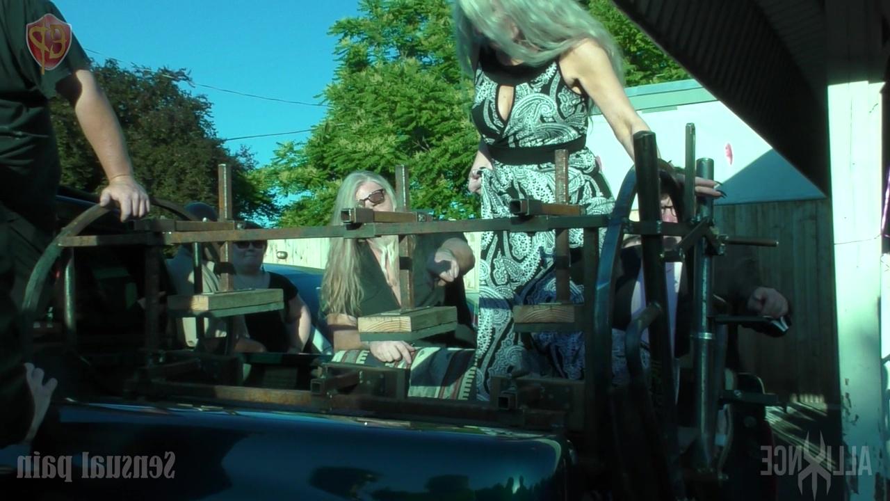 14P Female slave Mary Ellen is restrained during a public performance
