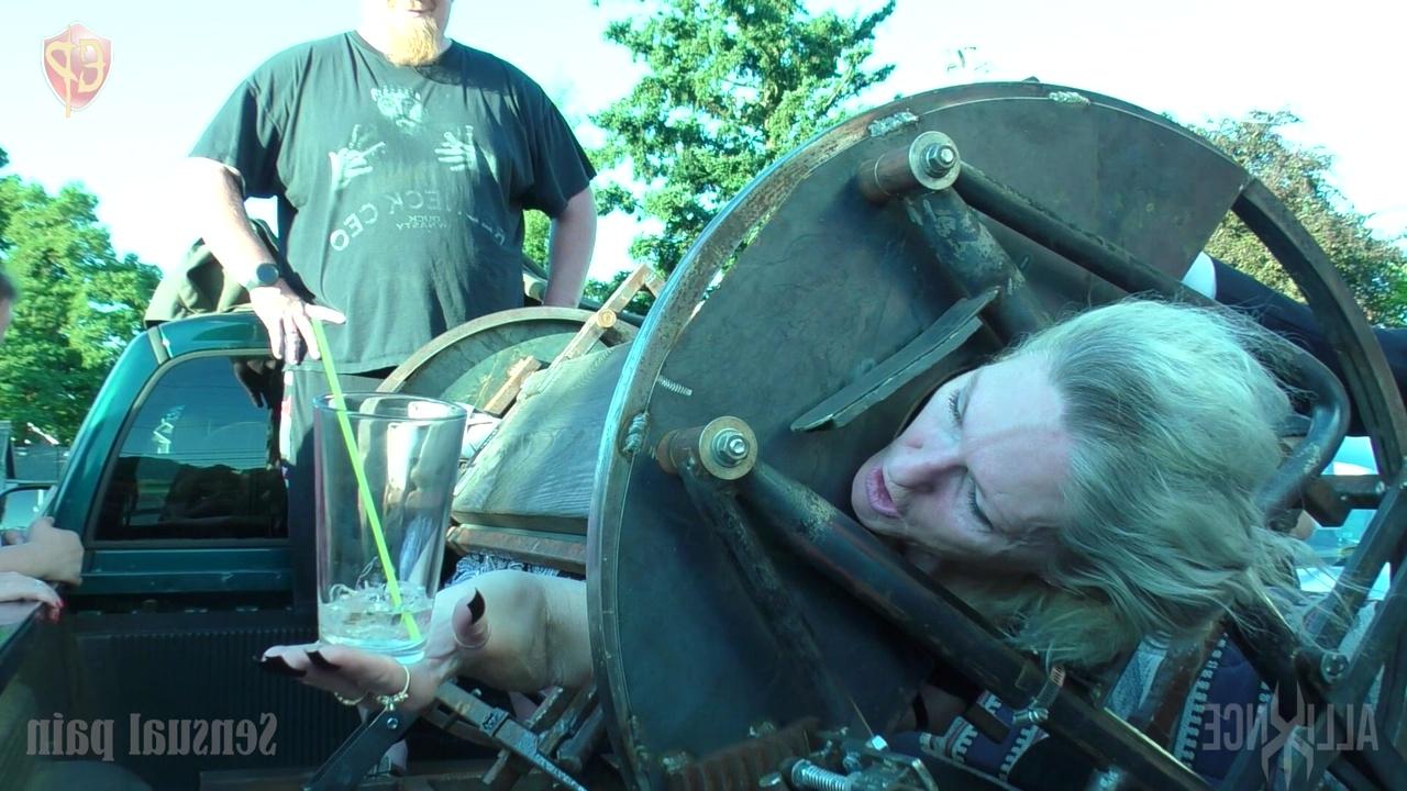 14P Female slave Mary Ellen is restrained during a public performance