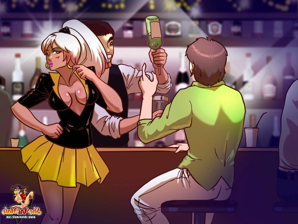 12P Грудастый аниме-шмель занимается анальным сексом с пьяным чуваком, которого она встретила в клубе