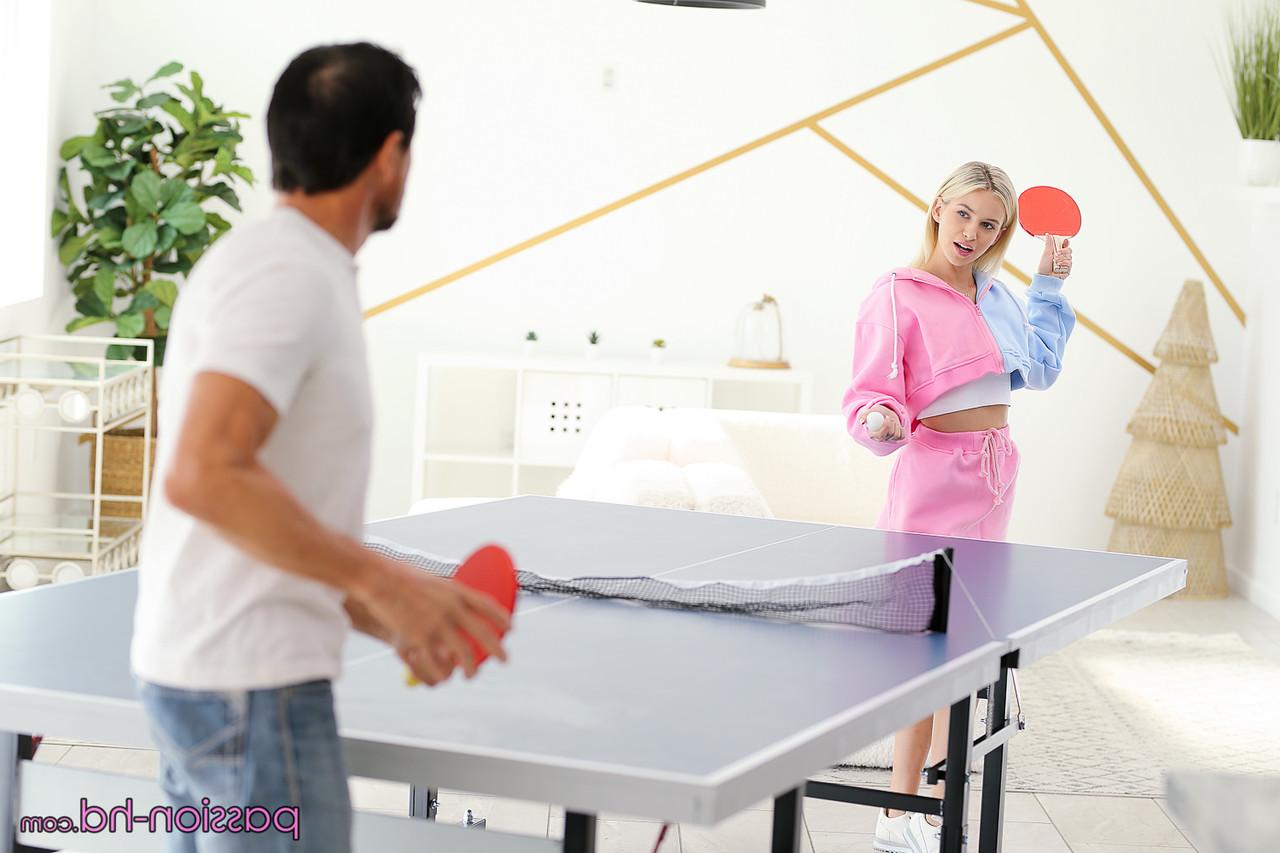 20P Cute blonde Allie Addison gets a thorough pounding while playing table tennis