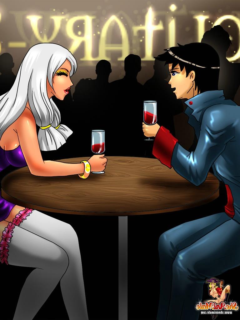 12P Impresionante transexual anime con grandes tetas se folla a un tipo que conoció en el pub