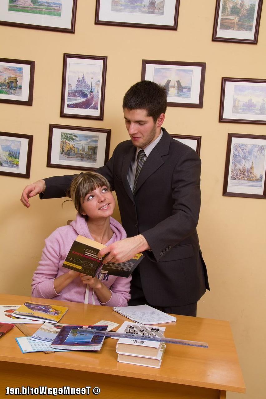 20P Student Valya C gets bent over the desk and boned doggystyle by her teacher