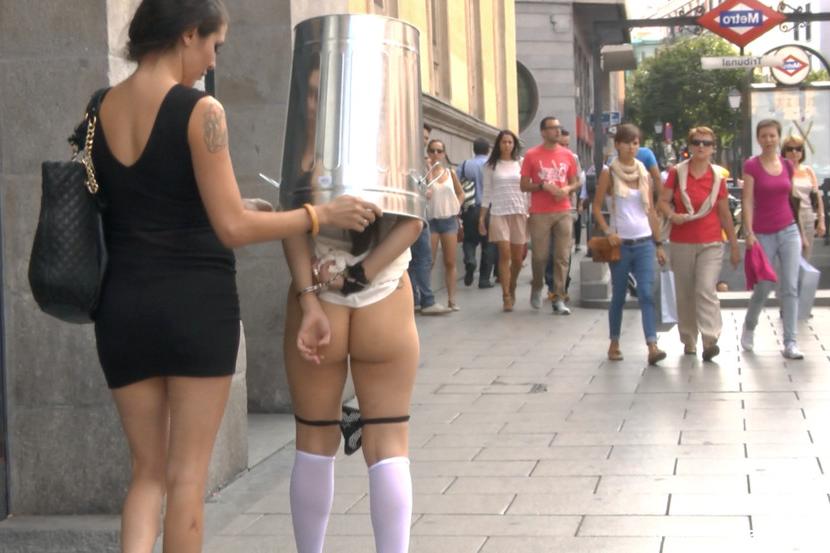 15P Pretty girl is totally humiliated in a public setting by other women