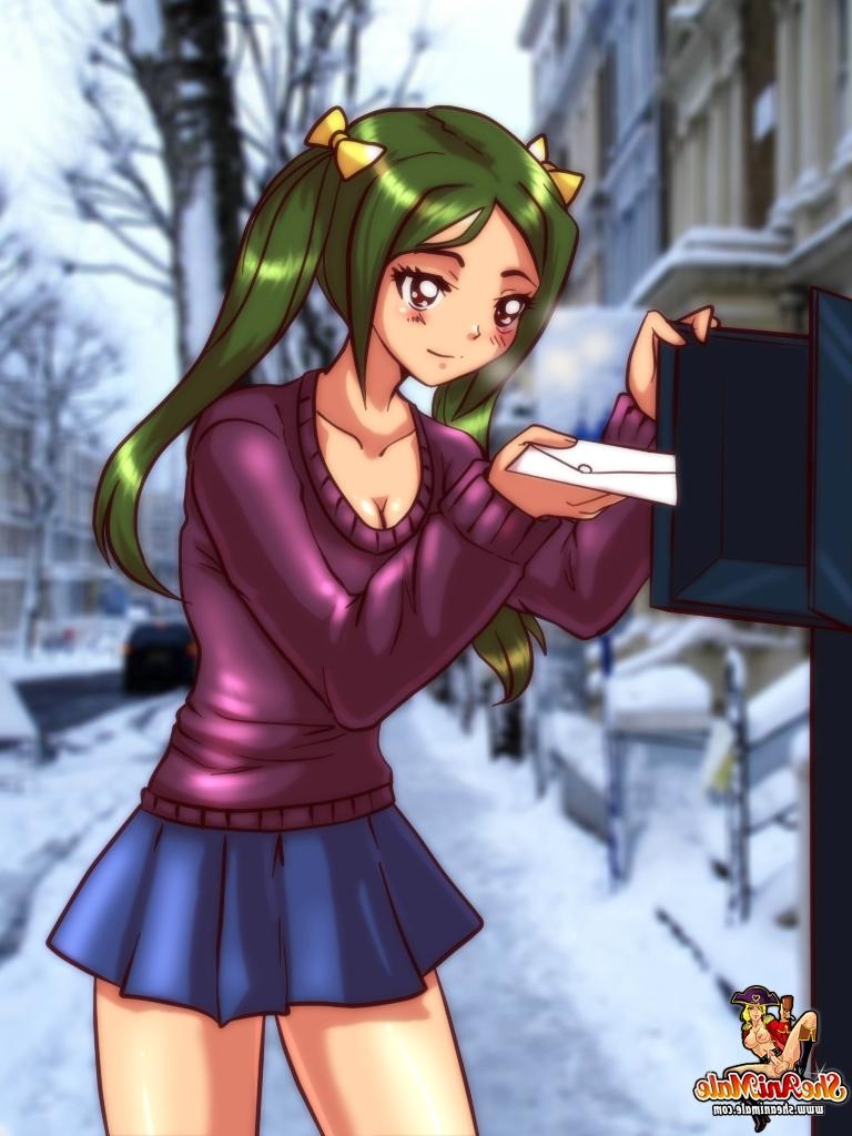 12P Dominatrix anime shemale estira el culo de santa con su enorme polla