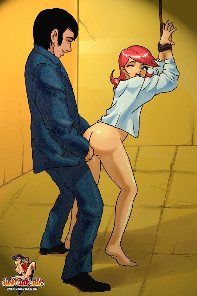 11P Animated shemales with big tits getting rammed by two businessmen