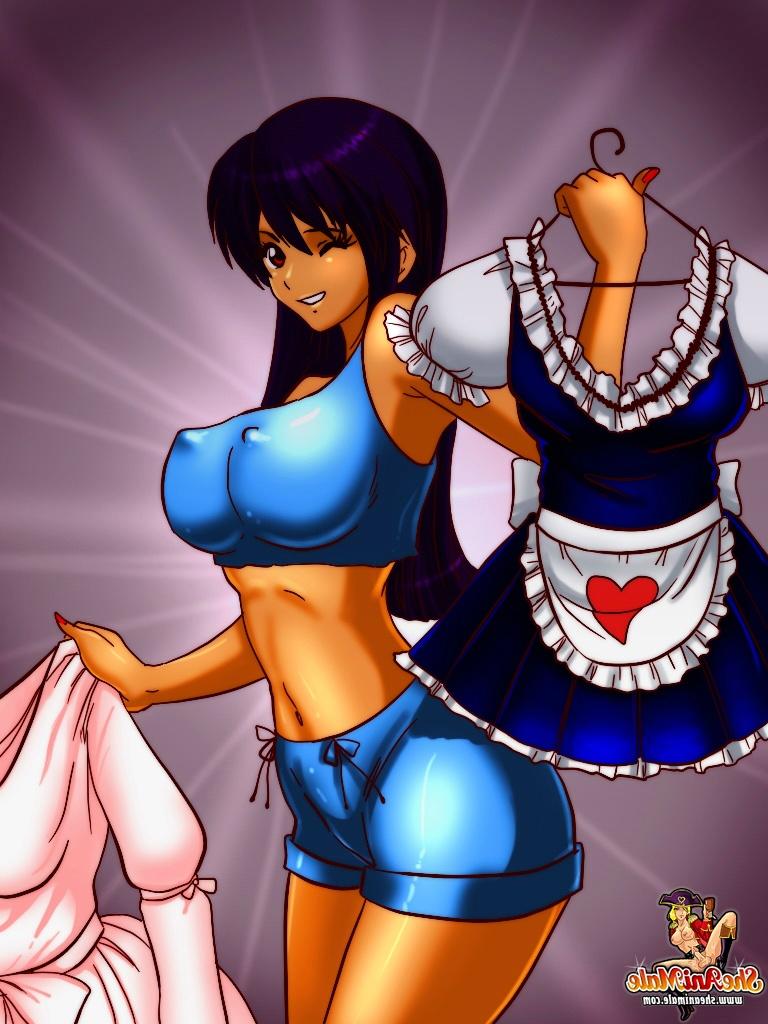 12P Impresionante criada transexual es analizada por su lujuriosa jefa transexual
