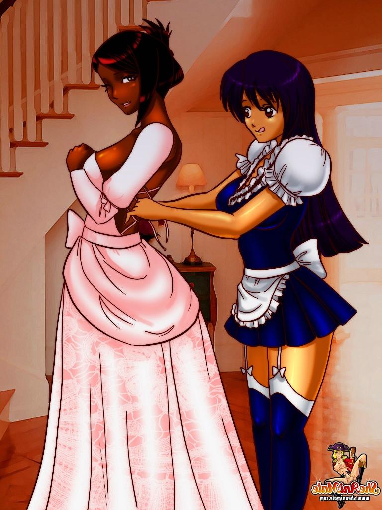 12P Impresionante criada transexual es analizada por su lujuriosa jefa transexual