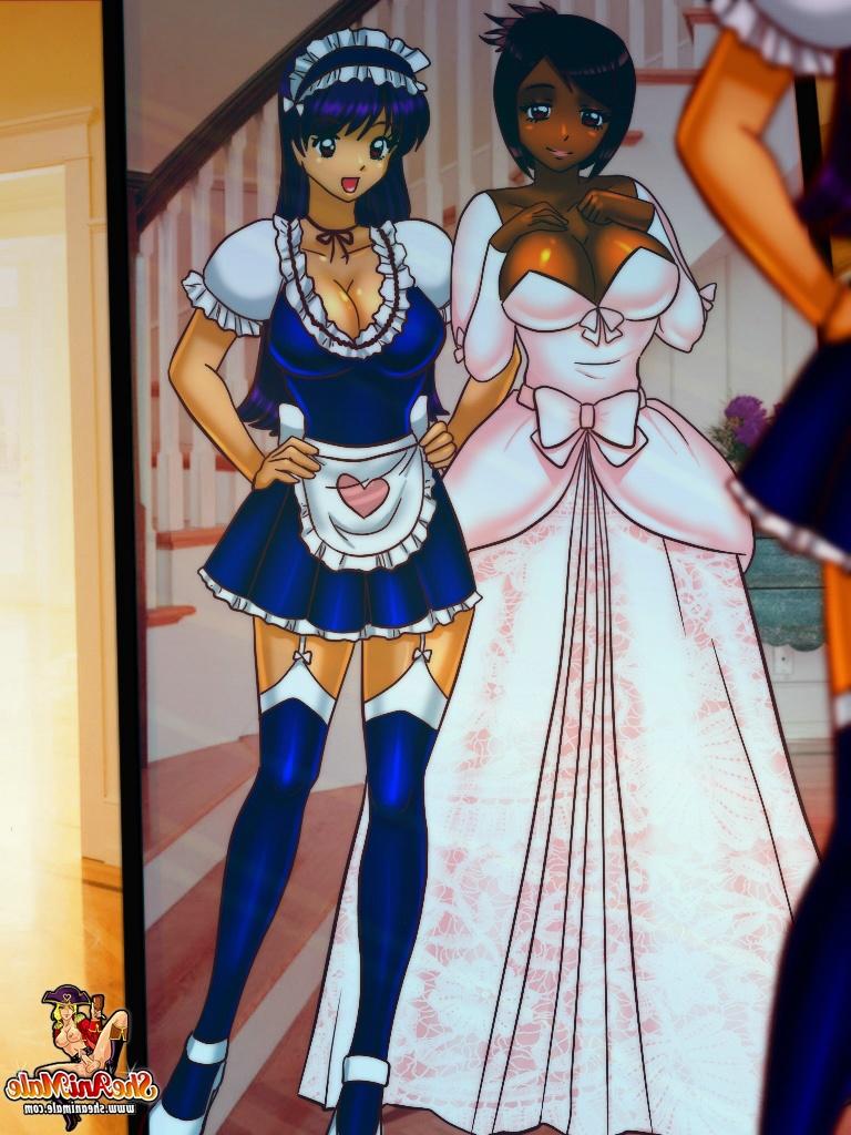 12P Impresionante criada transexual es analizada por su lujuriosa jefa transexual