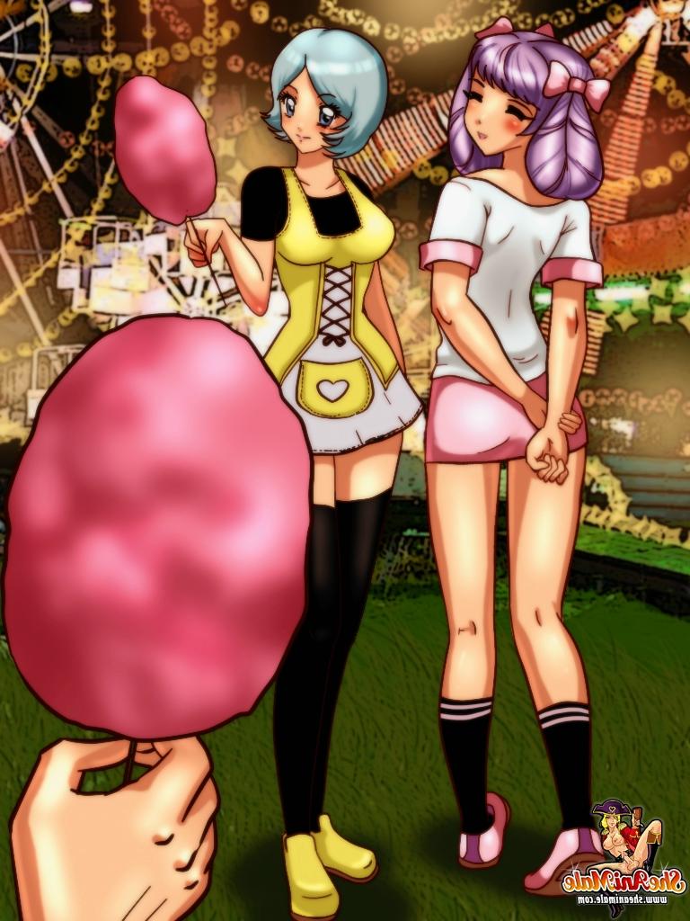 12P Dos lindas chicas transexuales son seducidas y folladas por un tipo caliente en un trío anime