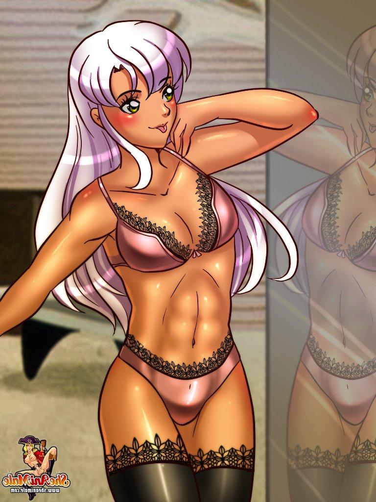 12P Transexuelle de dessin animé prend la bite raide de son petit ami excité et profite d'un creampie