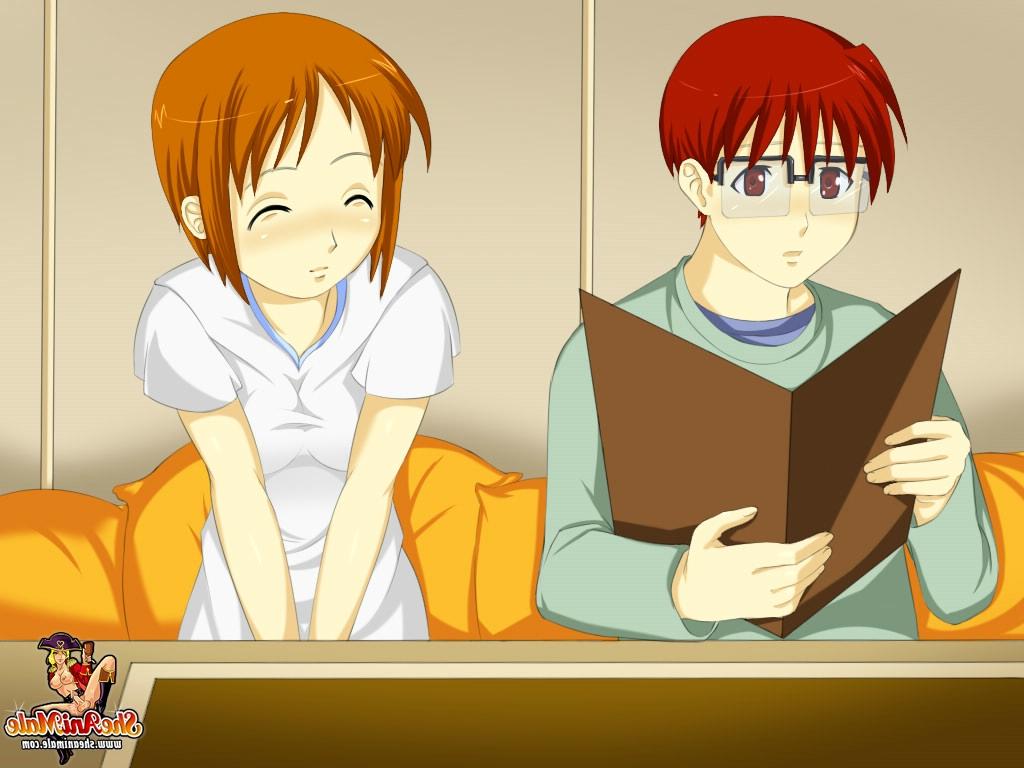 12P Anime-Freundin und ihr Mann ficken eine gut bestückte Shemale, die als Buffet-Teller dient