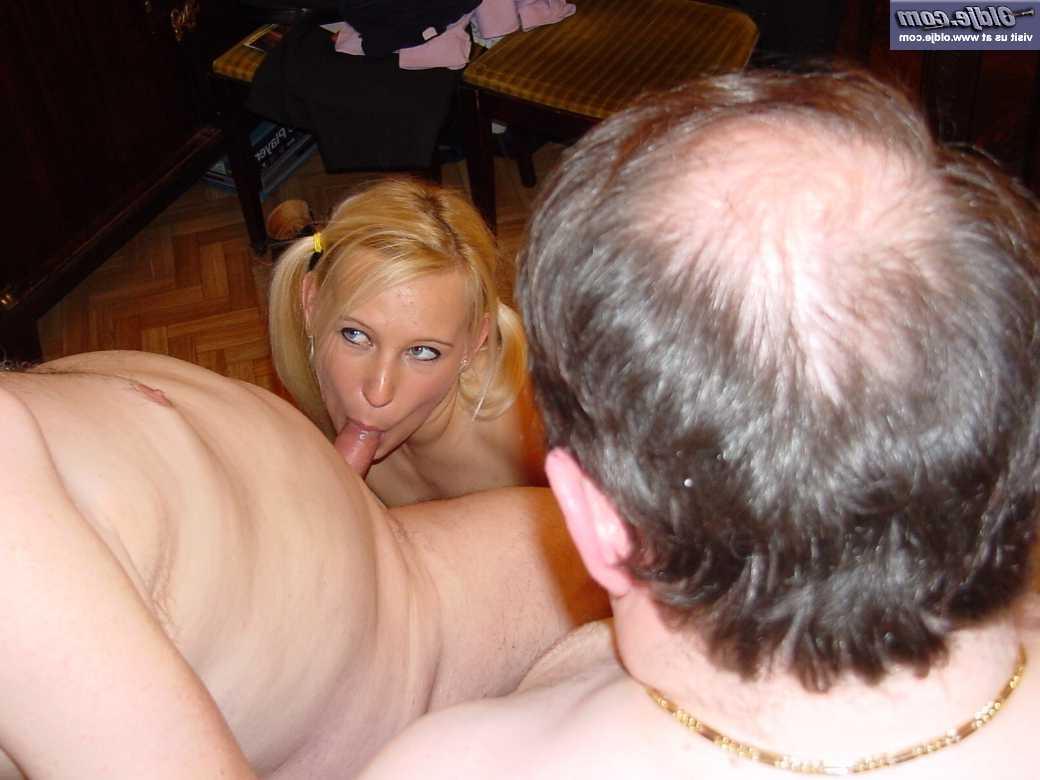 16P 2 fat old men get sucked off by young slut with hair in pigtails Gina Blonde
