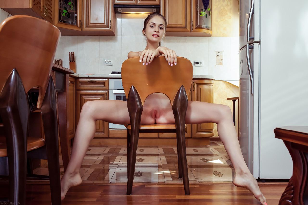 20P Teen with nice titties Maria Espen unveils her slim figure and poses in a solo