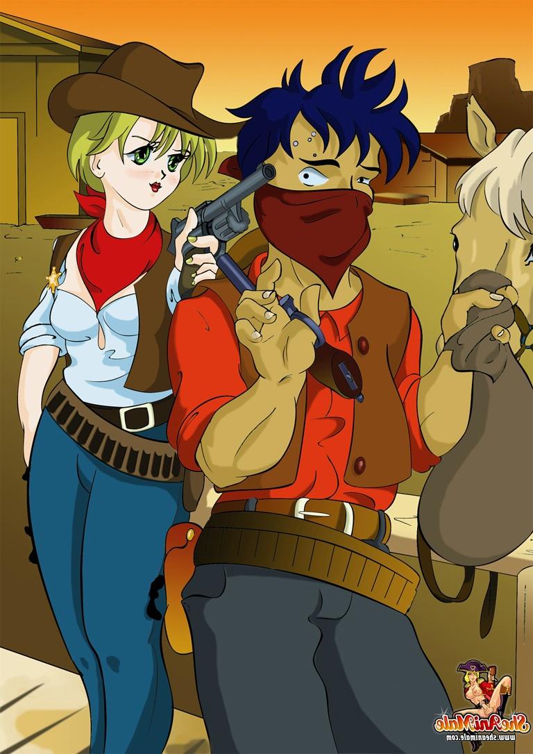 12P Hentai travesti cowgirl pega um ladrão e fode ele na bunda na prisão