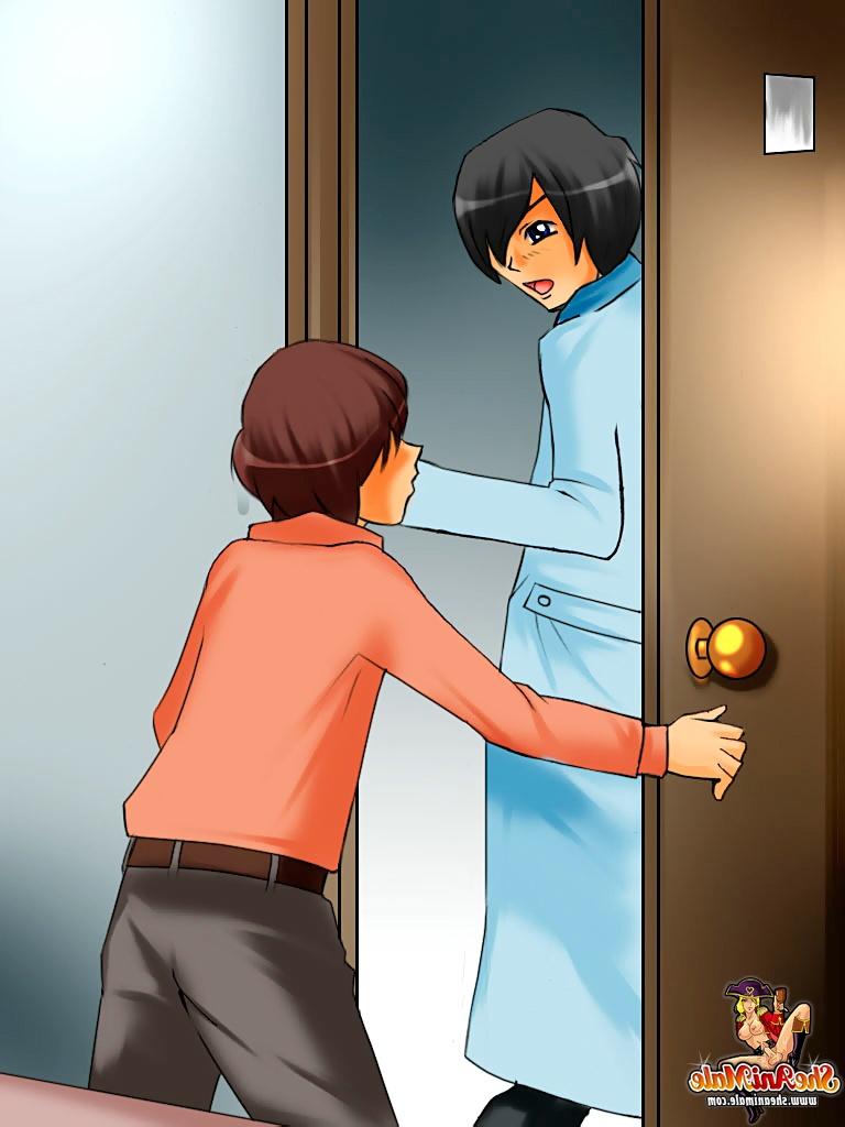 12P Médico travesti de anime fazendo sexo a três com um menino e sua ladyboy GF