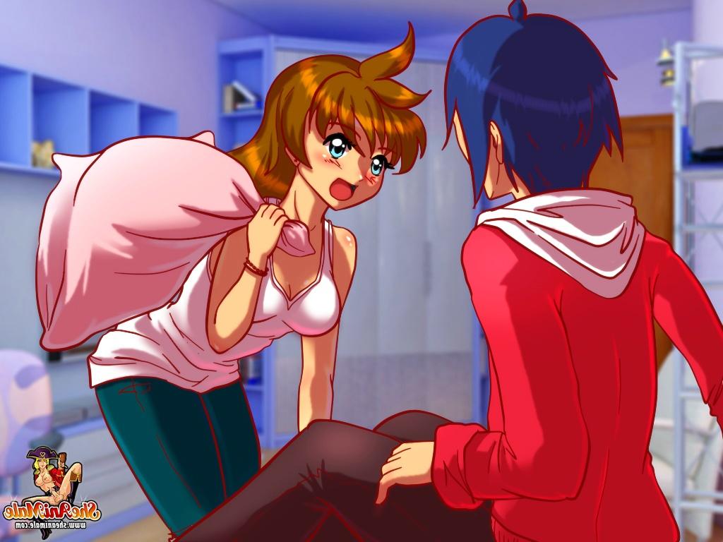 12P Anime shemale plays a game with her stepbrother before anally fucked raw