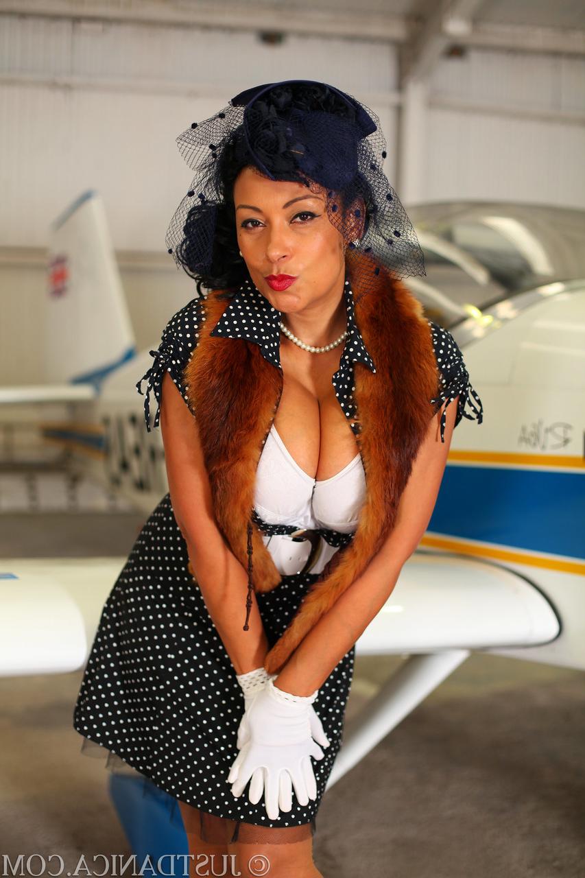 20P Alluring MILF Danica Collins flaunting her big tits in a hot vintage scene