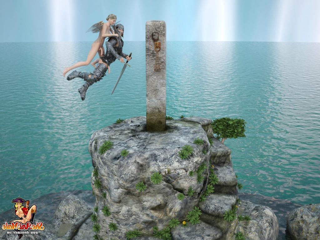 20P Animierte blonde Prinzessin mit Schwanz bumst den perversen Ritter in jeder Pose