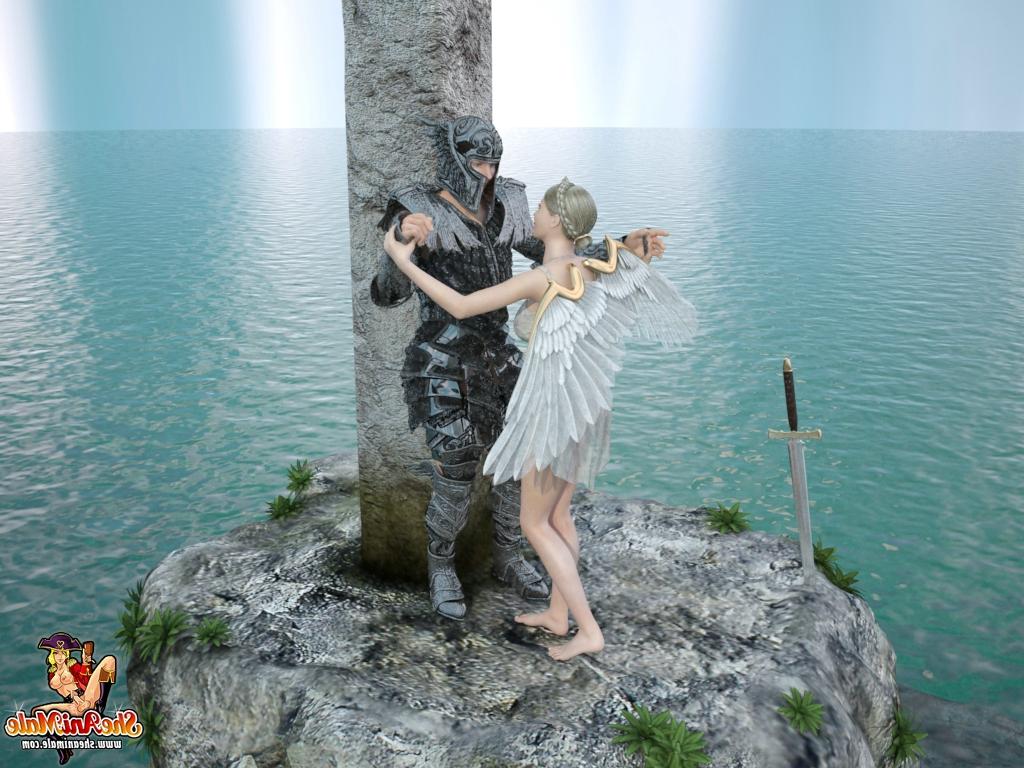 20P Animierte blonde Prinzessin mit Schwanz bumst den perversen Ritter in jeder Pose