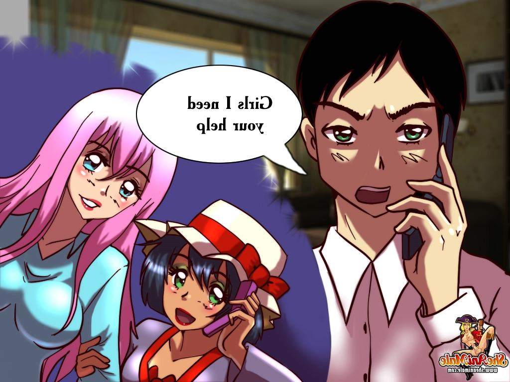 12P Animated busty tranny with a big ass gets her butthole stuffed by a horny man