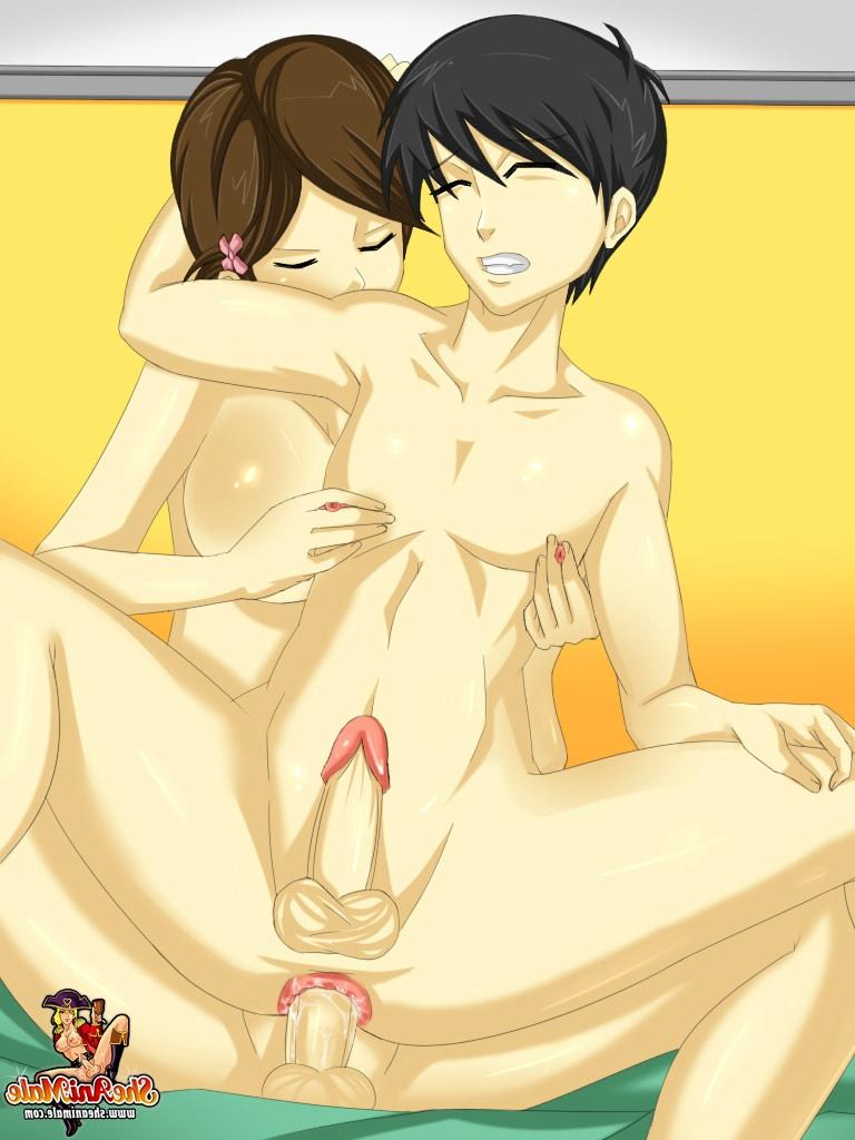 12P Artista de balões transexual engana um garanhão de anime, leva-o para casa e fode com ele