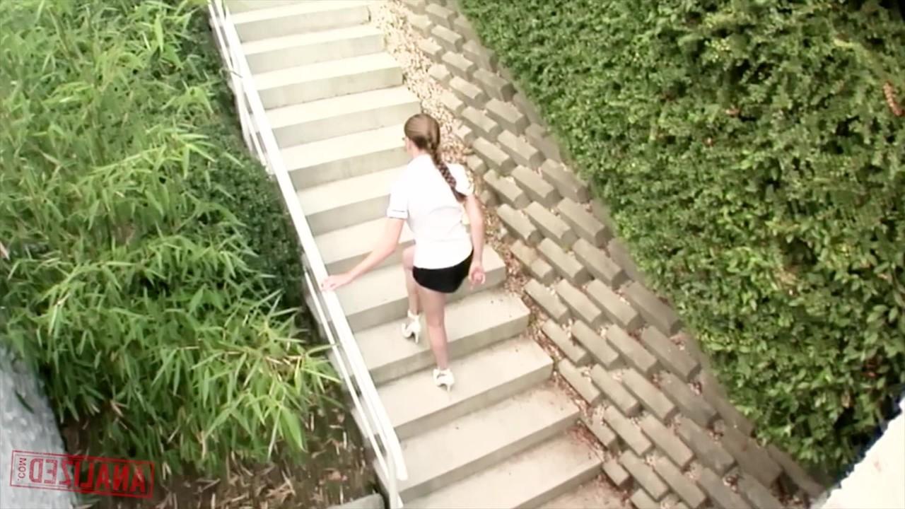 12P Sexy lady Jamie Bond is left with an anal gape after POV fucking