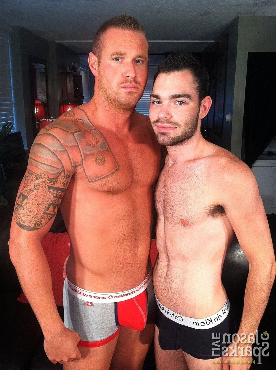 20P Gay bodybuilders Brandon Atkins and Jackson Powers ride each other's cock