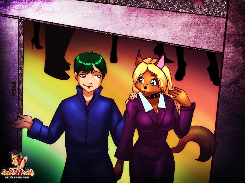 12P Hermosa transexual anime analizando su cita muy duro después de la fiesta