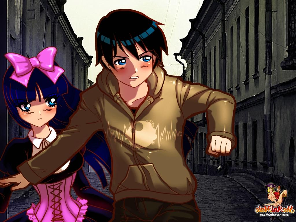 12P Une transsexuelle adolescente de dessin animé avec d'énormes juggs profite de rapports sexuels vigoureux avec un mec pervers