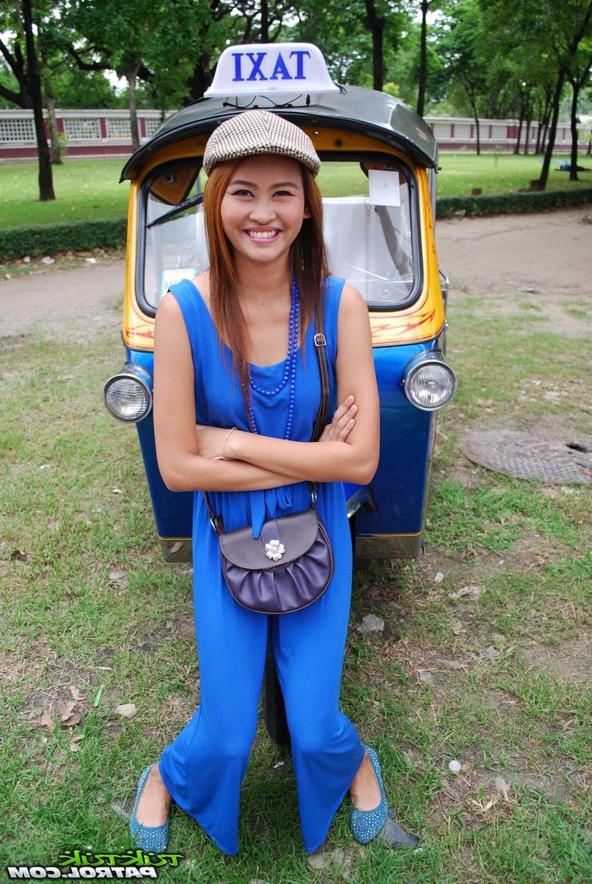 17P Beautiful Thai girl Mon flirting with a cute male tourist in public