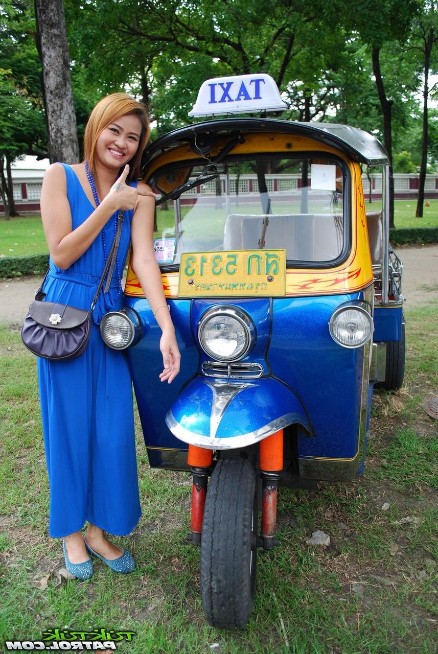 17P Beautiful Thai girl Mon flirting with a cute male tourist in public