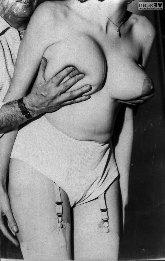 12P Big breasts being bound and spraying milk in raunchy vintage BDSM scene