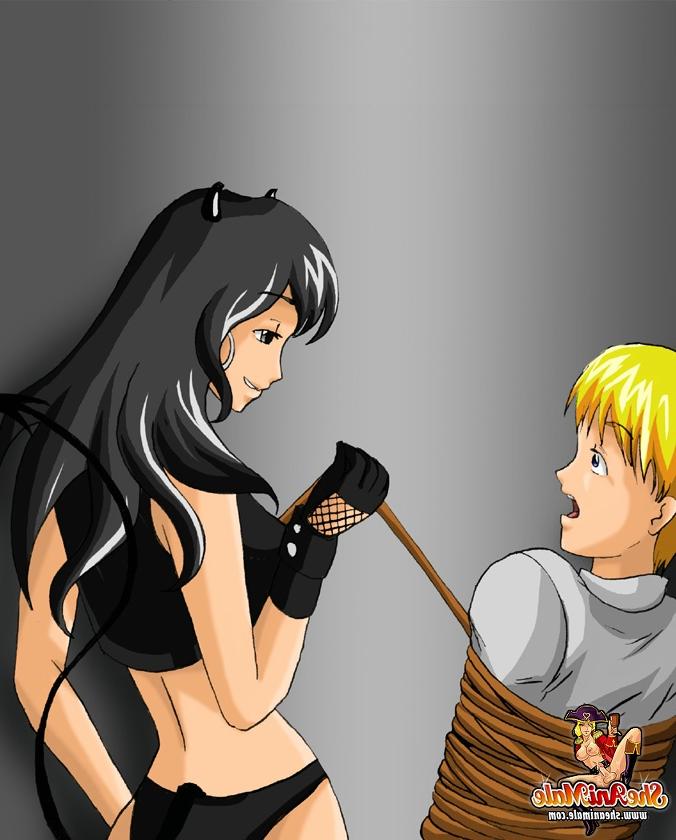13P Animated shemale devil kidnaps a skinny guy and fucks his asshole
