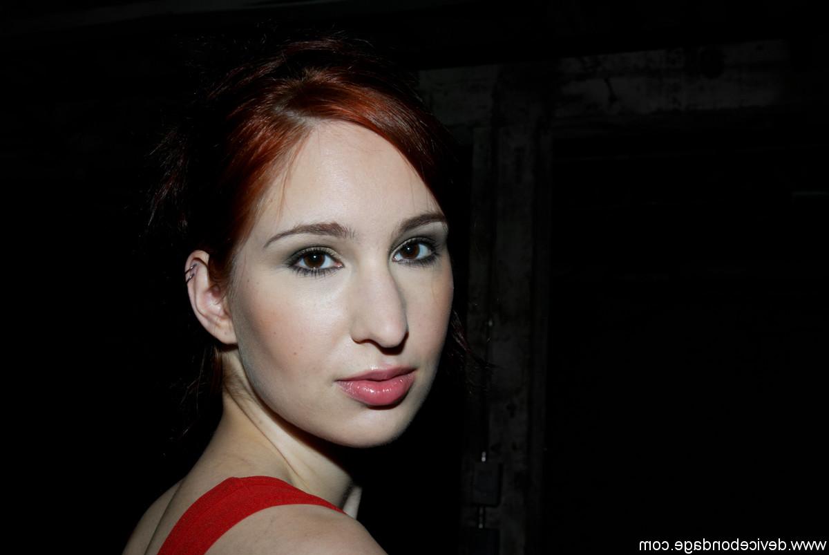 18P Long-legged hottie Calico flashing her panties while posing in the dungeon
