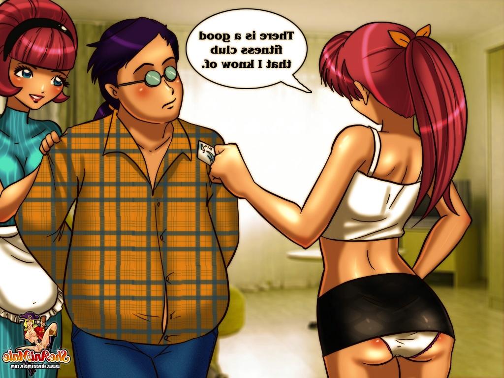 12P Pendurado anime travesti Bobby fodendo duas garotas sexy com seios grandes