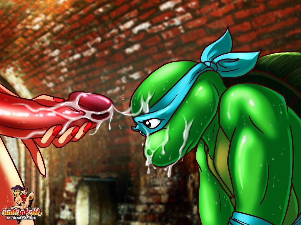 12P Une transsexuelle au gingembre et aux gros seins baise une tortue ninja adolescente coquine