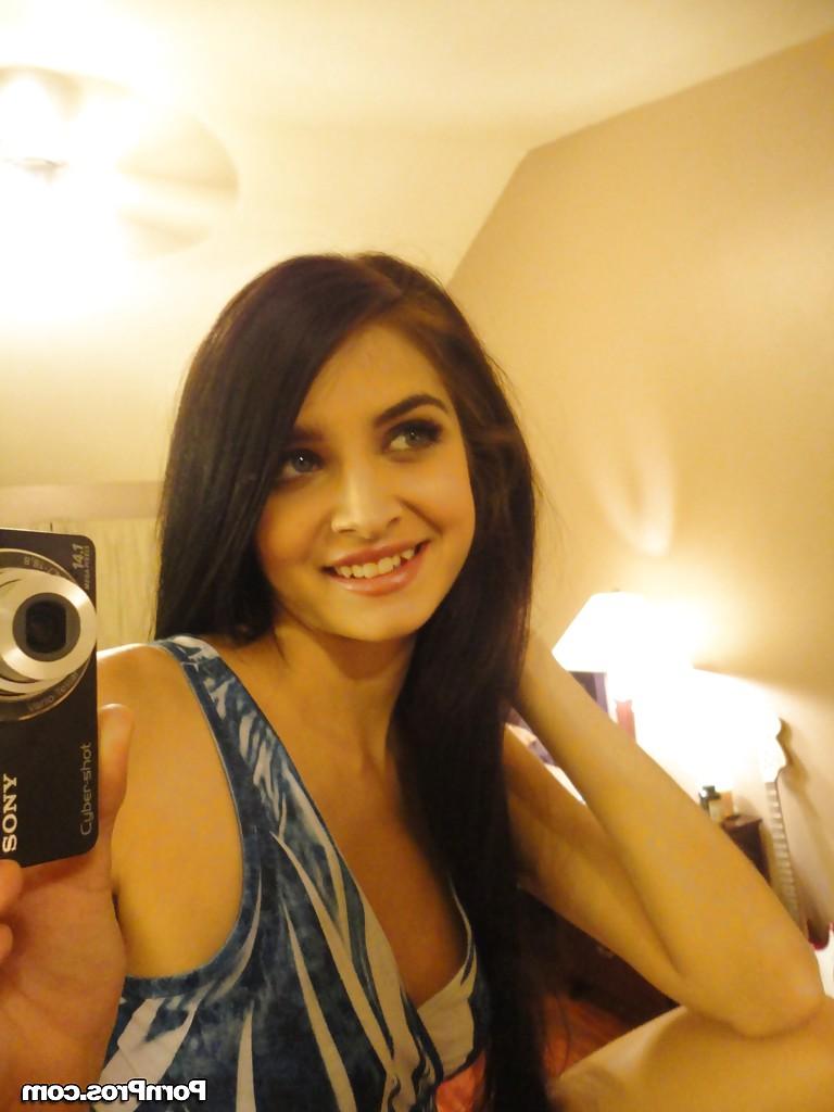 16P Naughty chick Zoey Kush snapping nude selfies in her bedroom mirror