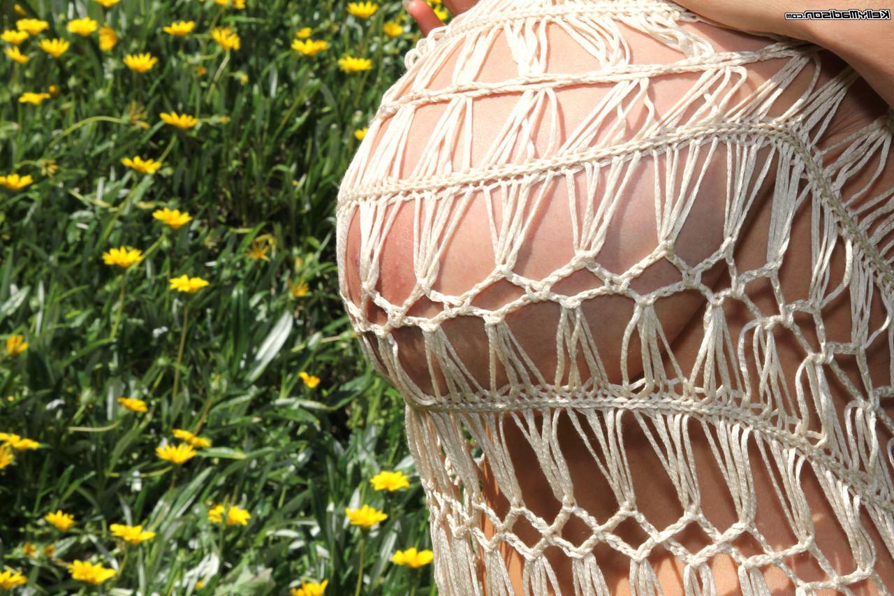17P Busty blonde MILF Kelly Madison parading in her new see-through outfit