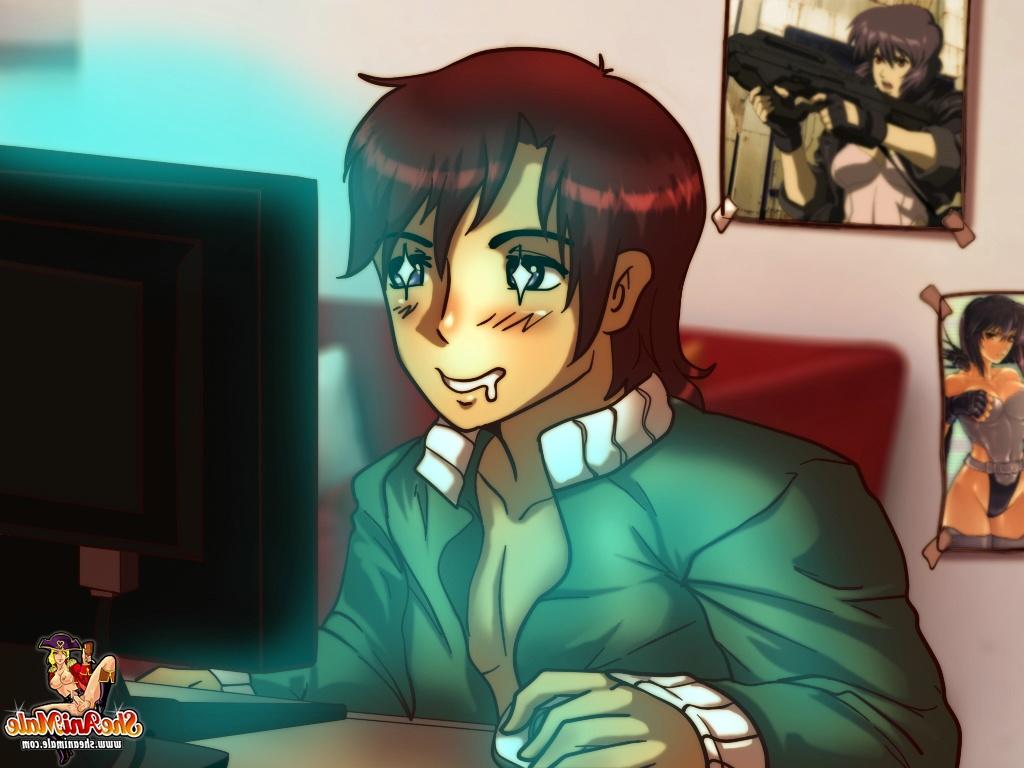 12P Pendurado anime travesti e um garanhão anal se fodem até gozar