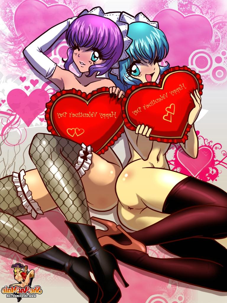 12P Travestis de anime peitudas soprando pau e fazendo sexo anal selvagem no Dia dos Namorados
