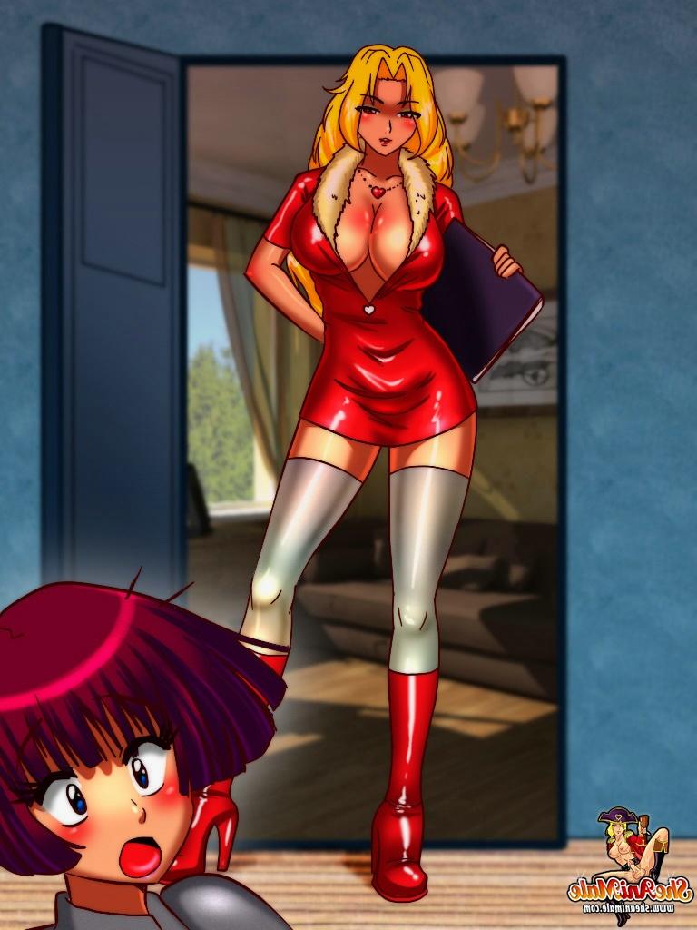 12P Secretária travesti de anime fode seu chefe peituda com muita força depois de ser contratada