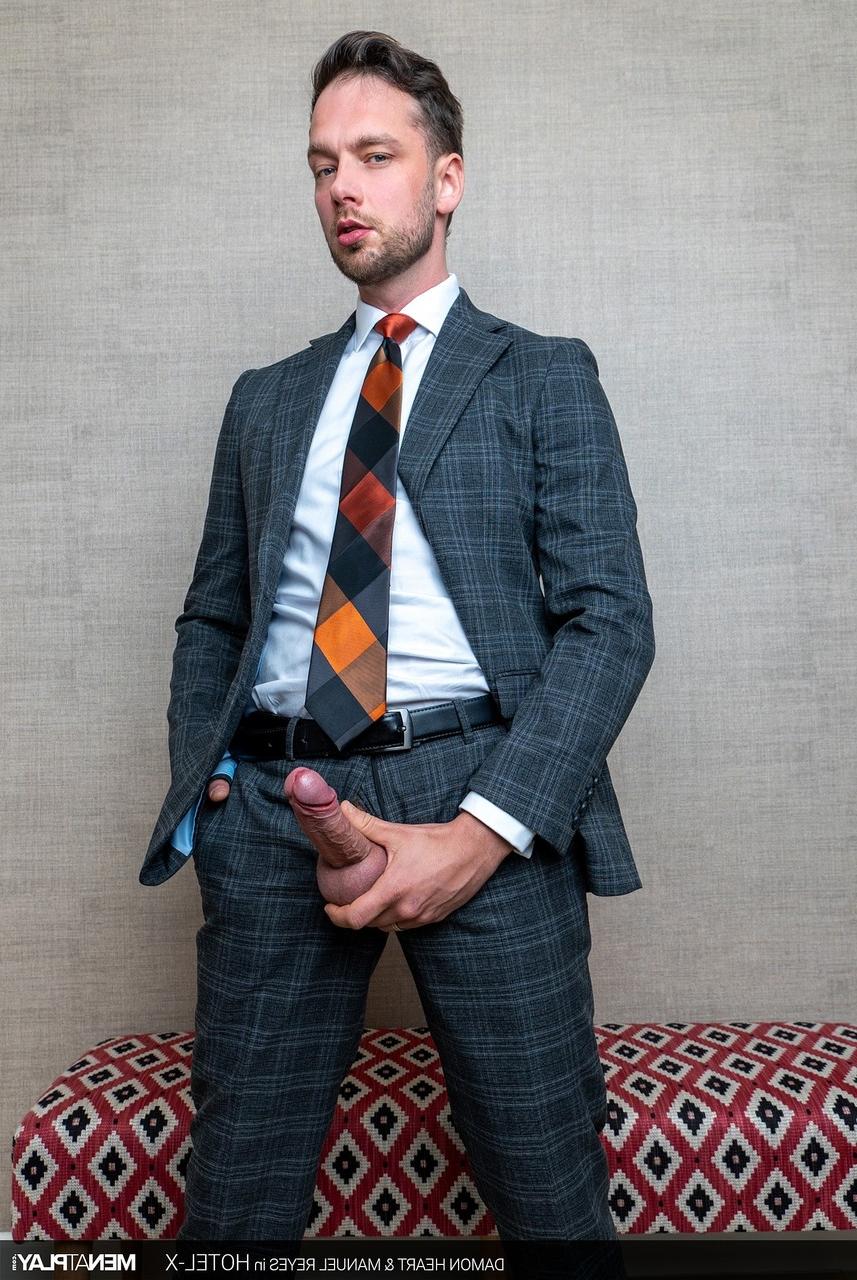 20P Gay hunks in suits Damon Heart and Manuel Reyes have hardcore anal sex