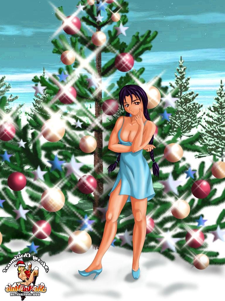 12P Anime tranny with a nice pair of tits fucking a generous Santa in the ass