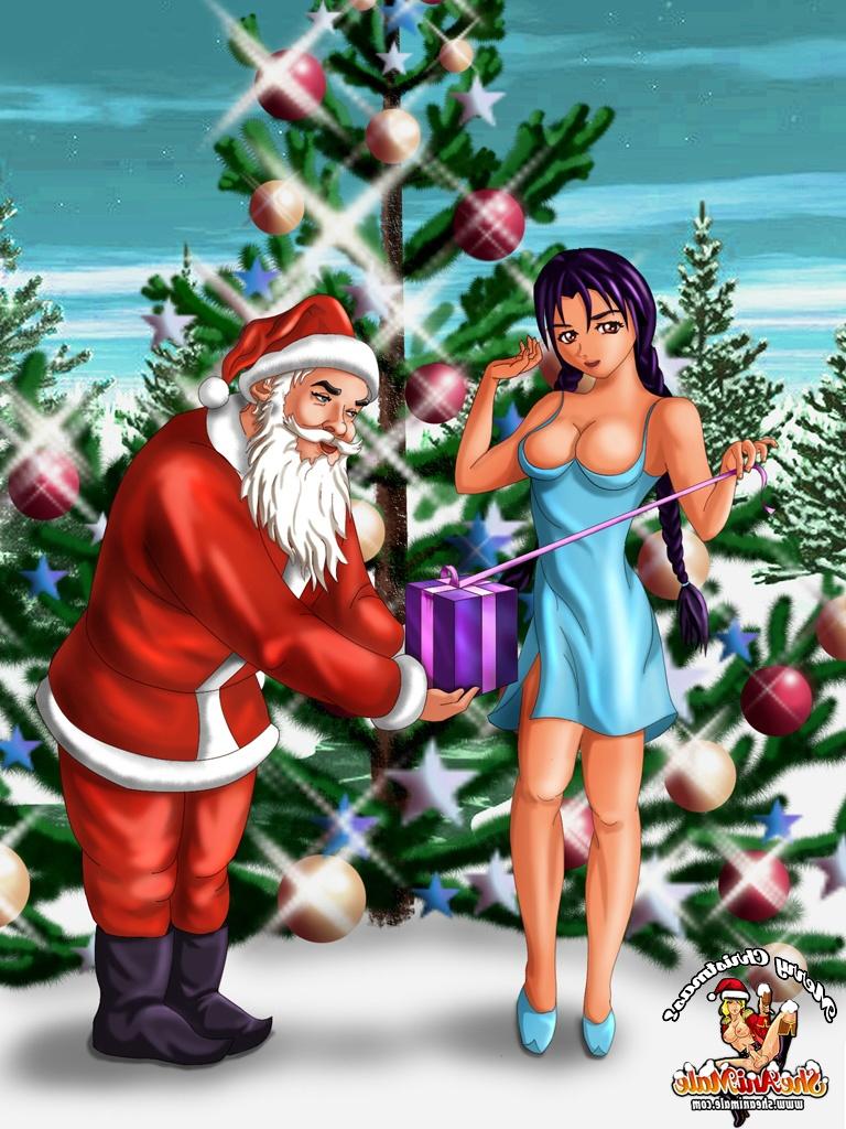 12P Anime tranny with a nice pair of tits fucking a generous Santa in the ass