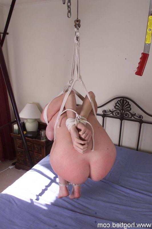 20P Blonde MILF Charisma Lords gets her big booty slapped while bound