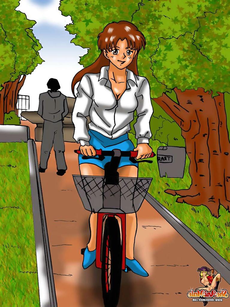 12P Cartoon tranny with huge tits fucks a horny stranger in the park