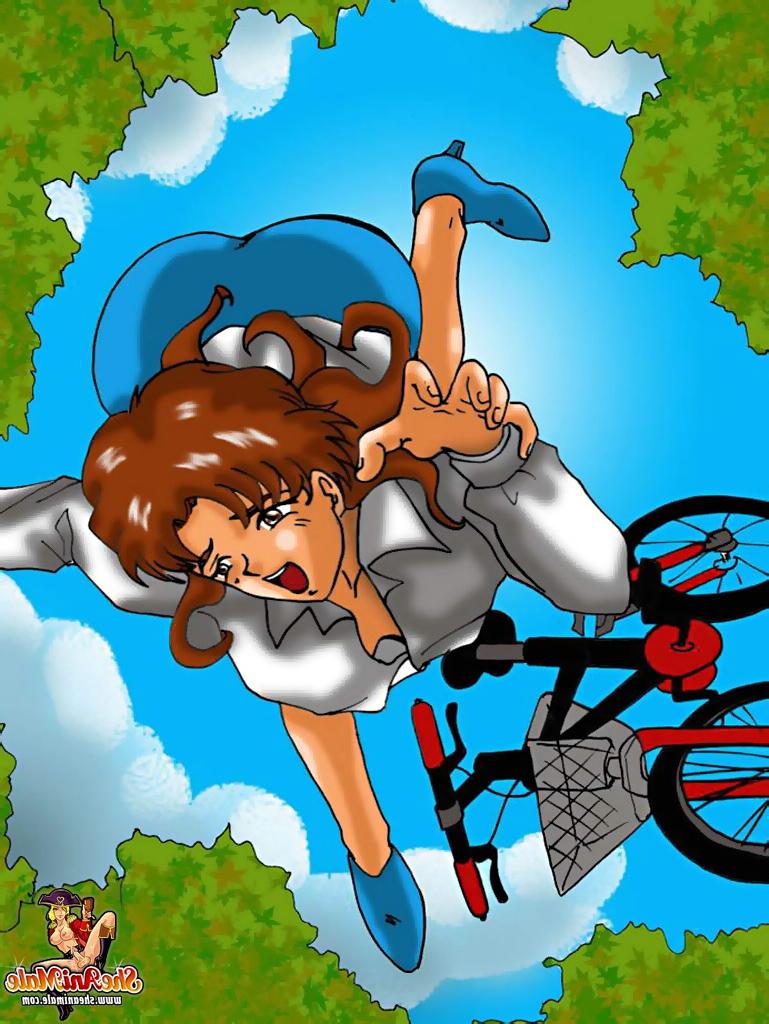 12P Cartoon tranny with huge tits fucks a horny stranger in the park