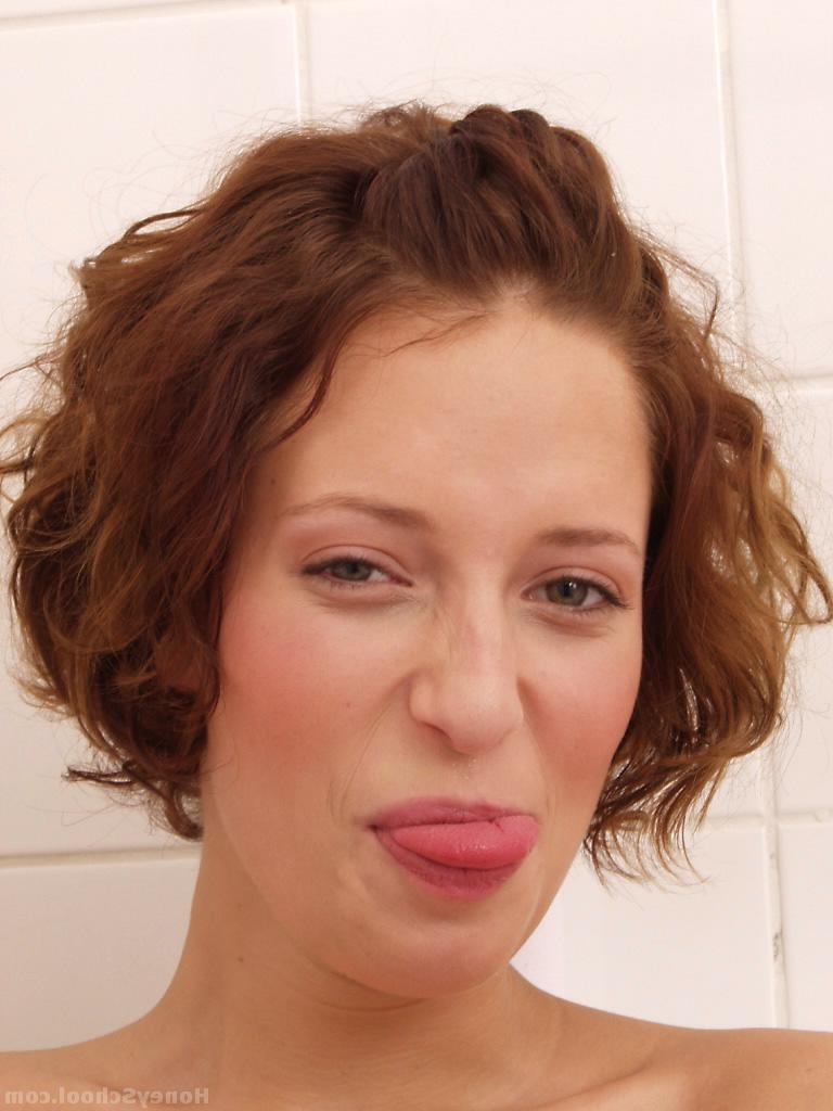 20P Czech MILF Michaela Kovarova strips in the bathroom & shows her tits & pussy