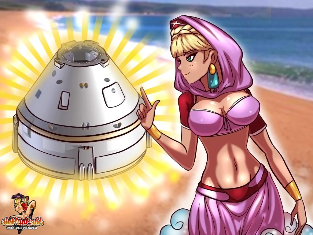12P Animierter Genie-Shemale fickt das Arschloch ihres Retters und lutscht an seinem Schwanz
