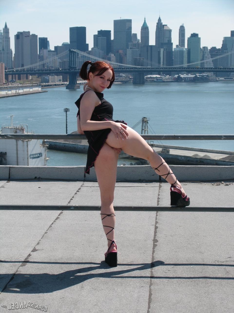 17P Lovely girlfriend Brenda sucking an enormous cock on the rooftop
